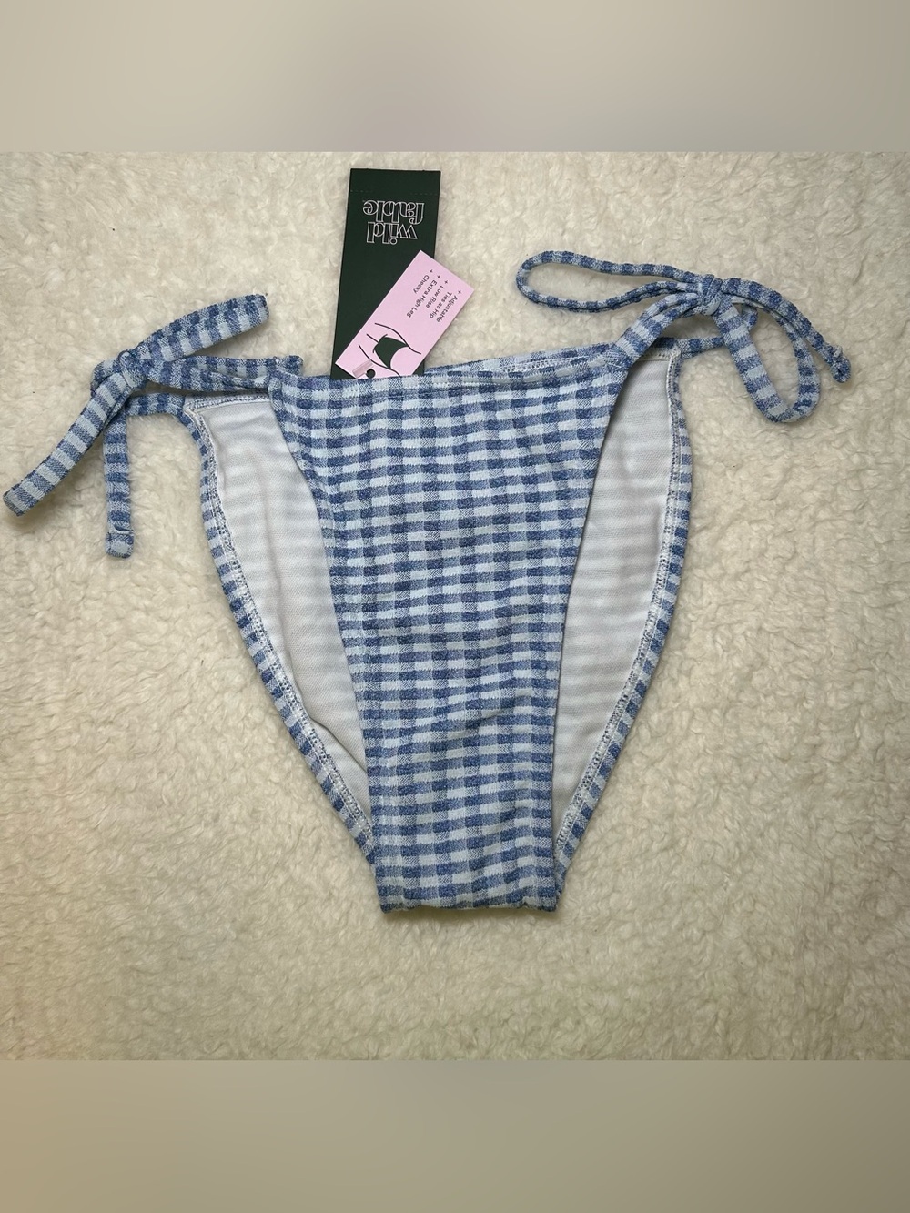 Wild Fable Women’s Low Rise Cheeky Bikini Bottoms XS Sparkly Blue NWT